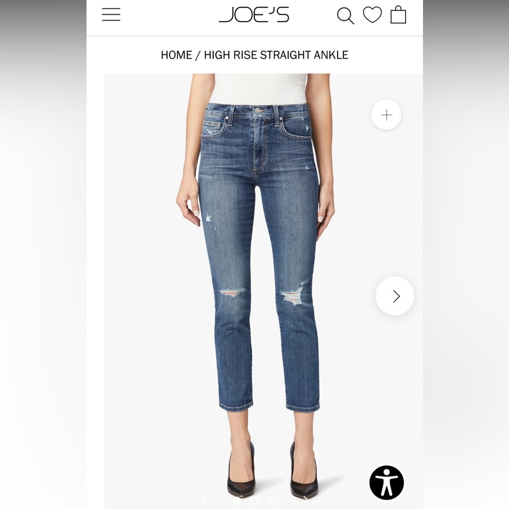 Joe's Jeans High Rise Straight Ankle Jeans